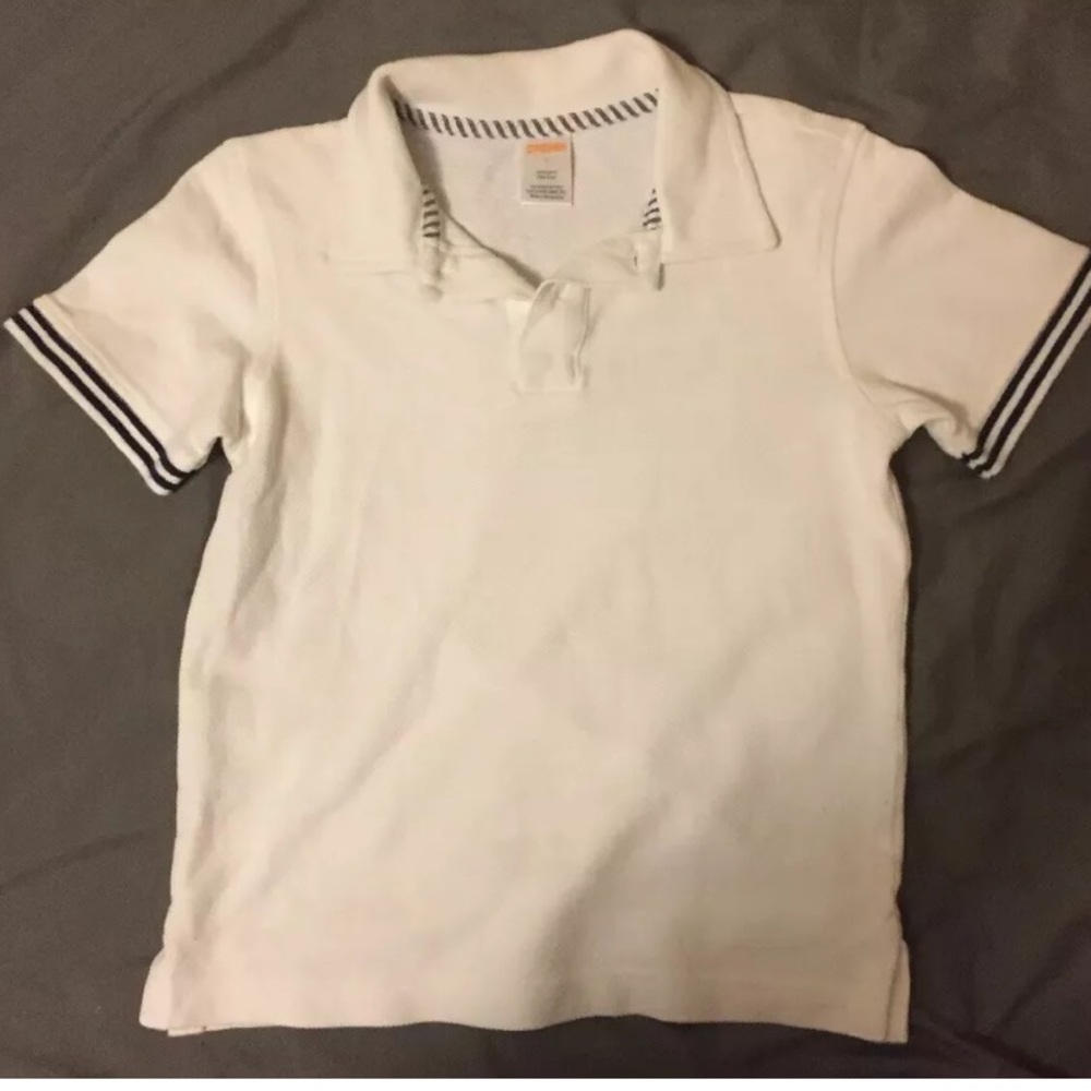 Boys size 5 white Gymboree polo shirt